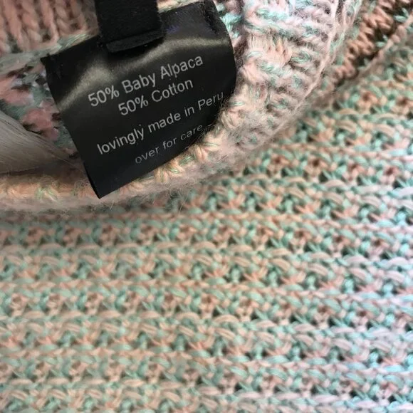 Rachel Comey Prescot Sweater Womens Small Blue Pink Crew Neck Alpaca Cotton Knit - Picture 6 of 10